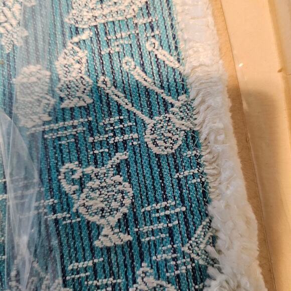 Vintage 8 Piece Luncheon Set Placemats and Napkins Blue Embroidered Kitchen Set - Picture 6 of 10